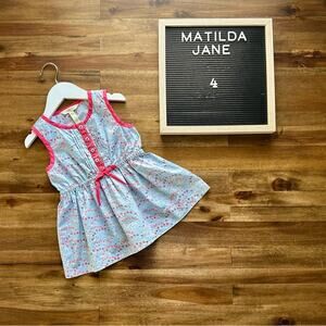 NEW Matilda Jane Camp MJC Blue Pink Floral Sleeveless Open Spaces Tunic Top 4